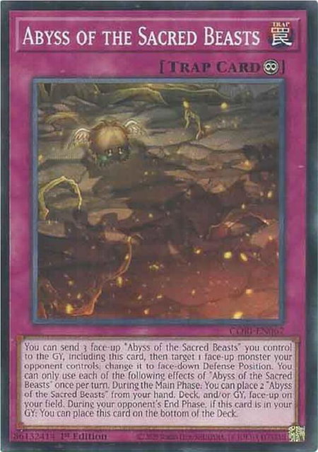 Abyss of the Sacred Beasts trading card from Chaos Origins Abyss of the Sacred Beasts - Chaos Origins YuGiOh trading card