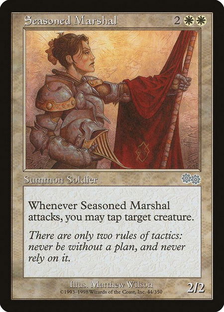 Seasoned Marshal - Urza's Saga Magic: The Gathering trading card