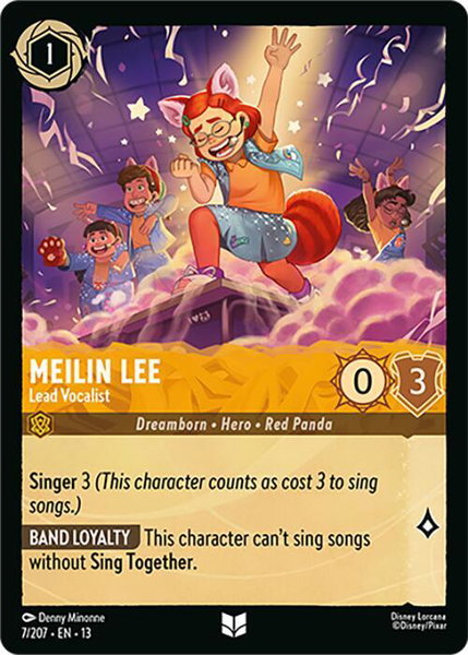 Meilin Lee - Lead Vocalist - Attack of the Vine! Disney Lorcana trading card