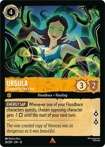 Ursula - Created by the Vine - Attack of the Vine! (13) #26/207 - Rare Disney Lorcana Trading Card