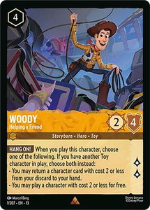 Woody - Helping a Friend - Attack of the Vine! (13) #1/207 - Rare Disney Lorcana Trading Card