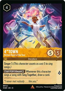 4*Town - Hottest Band of the Year - Attack of the Vine! (13) #17/207 - Rare Disney Lorcana Trading Card