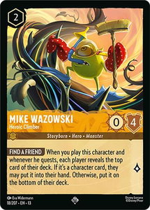 Mike Wazowski - Heroic Climber - Attack of the Vine! (13) #18/207 - Super Rare Disney Lorcana Trading Card
