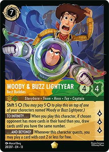 Woody & Buzz Lightyear - Best Buddies - Attack of the Vine! (13) #28/207 - Legendary Disney Lorcana Trading Card