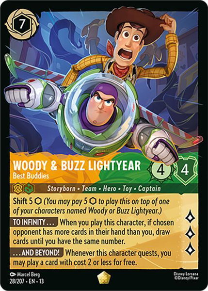 Woody & Buzz Lightyear - Best Buddies - Attack of the Vine! Disney Lorcana trading card