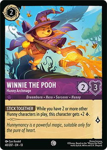 Winnie the Pooh - Hunny Archmage - Attack of the Vine! (13) #40/207 - Common Disney Lorcana Trading Card