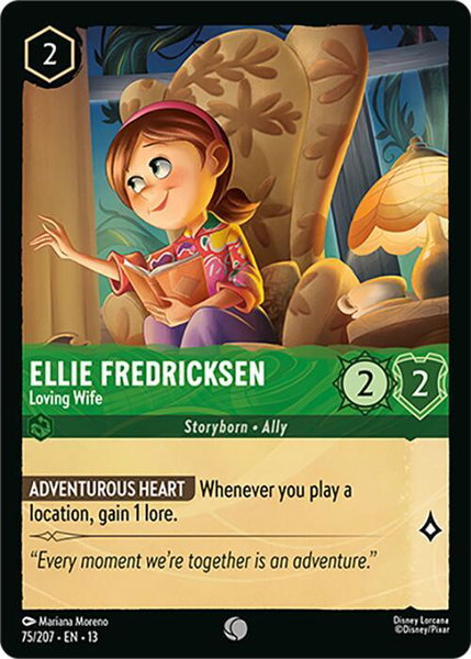 Ellie Fredricksen - Loving Wife - Attack of the Vine! Disney Lorcana trading card