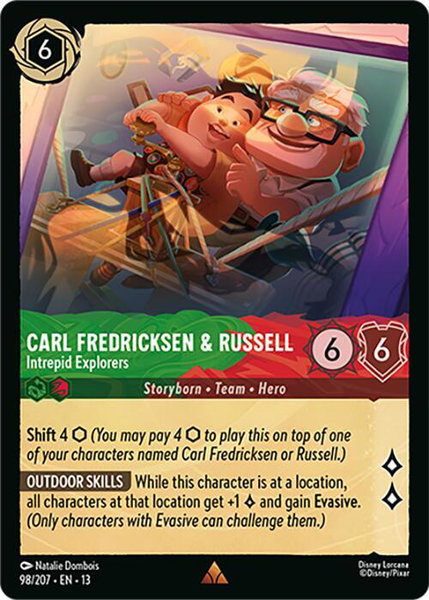 Carl Fredricksen & Russell - Intrepid Explorers - Attack of the Vine! Disney Lorcana trading card