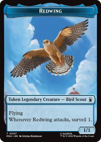 Redwing // Zabu Double-Sided Token - Marvel Super Heroes (MSH) #007/016 - Token Magic: The Gathering Trading Card