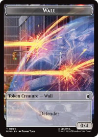 Wall // Alien Double-Sided Token - Marvel Super Heroes (MSH) #001/011 - Token Magic: The Gathering Trading Card