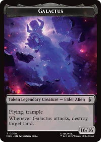 Galactus // Squirrel Double-Sided Token - Marvel Super Heroes (MSH) #008/014 - Token Magic: The Gathering Trading Card