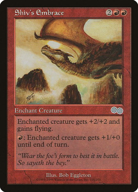 Shiv's Embrace - Urza's Saga Magic: The Gathering trading card