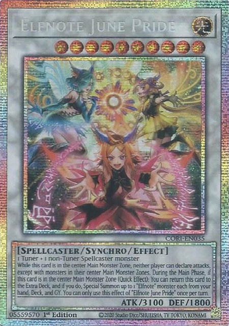 Elfnote June Pride (Starlight Rare) trading card from Chaos Origins Elfnote June Pride (Starlight Rare) - Chaos Origins YuGiOh trading card