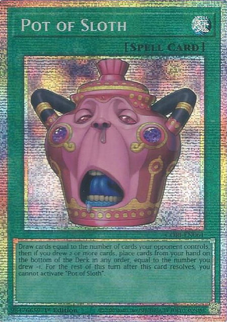 Pot of Sloth (Starlight Rare) trading card from Chaos Origins Pot of Sloth (Starlight Rare) - Chaos Origins YuGiOh trading card