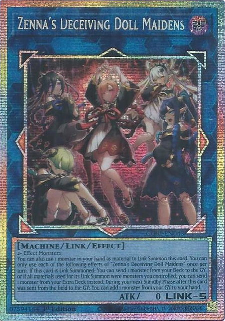 Zenna's Deceiving Doll Maidens (Starlight Rare) trading card from Chaos Origins Zenna's Deceiving Doll Maidens (Starlight Rare) - Chaos Origins YuGiOh trading card