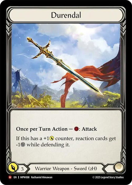 Durendal trading card from Mastery Pack Warrior Durendal - Mastery Pack Warrior Flesh and Blood trading card
