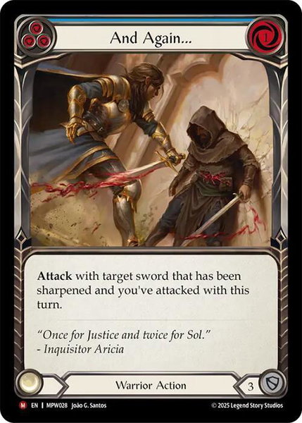 And Again... trading card from Mastery Pack Warrior And Again... - Mastery Pack Warrior Flesh and Blood trading card