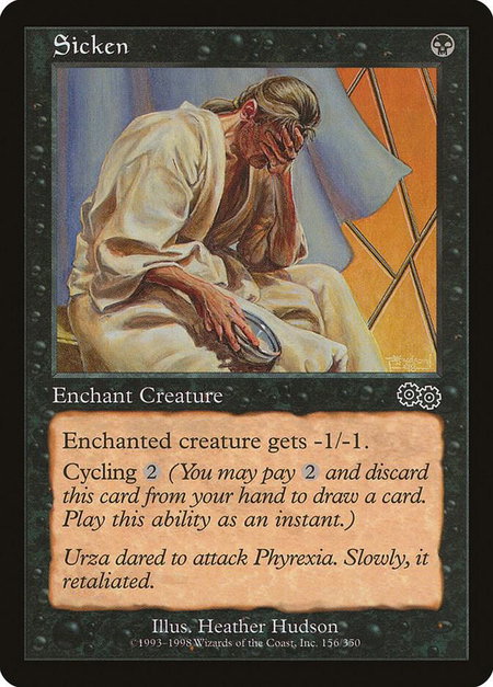 Sicken - Urza's Saga Magic: The Gathering trading card