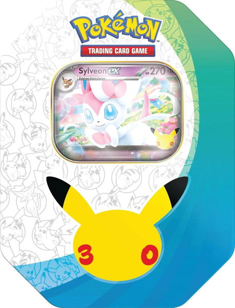 30th Celebration ex Tin [Sylveon ex] (International Version) - ME: 30th Celebration Pokémon trading card