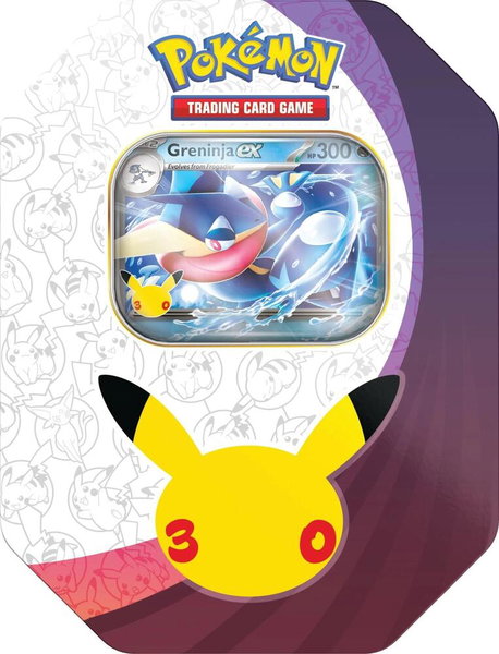 30th Celebration ex Tin [Greninja ex] (International Version) - ME: 30th Celebration Pokémon trading card