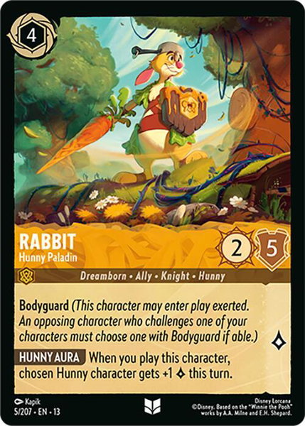 Rabbit - Hunny Paladin - Attack of the Vine! Disney Lorcana trading card
