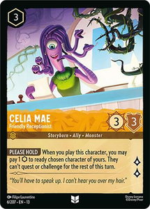 Celia Mae - Friendly Receptionist - Attack of the Vine! (13) #6/207 - Uncommon Disney Lorcana Trading Card