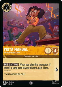 Priya Mangal - Serious Music Lover - Attack of the Vine! (13) #8/207 - Common Disney Lorcana Trading Card