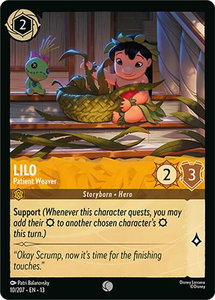 Lilo - Patient Weaver - Attack of the Vine! (13) #10/207 - Common Disney Lorcana Trading Card