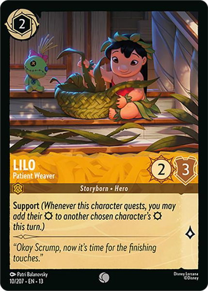Lilo - Patient Weaver - Attack of the Vine! Disney Lorcana trading card