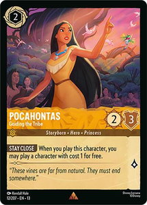 Pocahontas - Guiding the Tribe - Attack of the Vine! (13) #12/207 - Rare Disney Lorcana Trading Card
