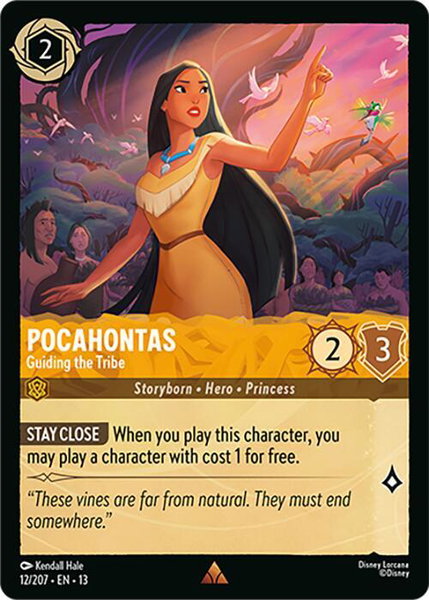 Pocahontas - Guiding the Tribe - Attack of the Vine! Disney Lorcana trading card