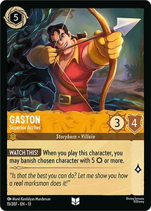 Gaston - Superior Archer - Attack of the Vine! (13) #15/207 - Uncommon Disney Lorcana Trading Card