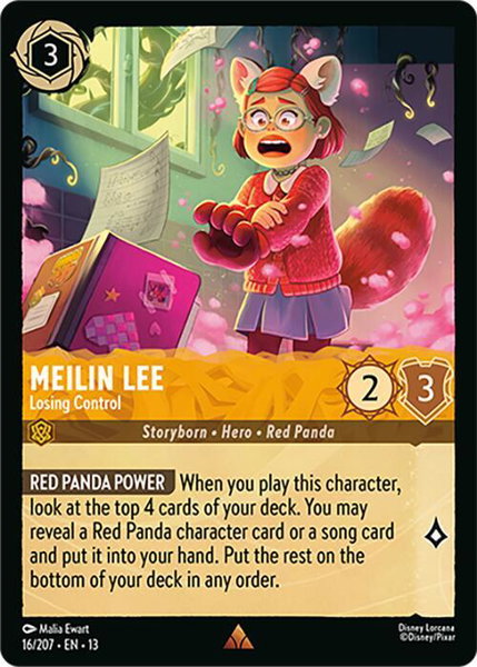 Meilin Lee - Losing Control - Attack of the Vine! Disney Lorcana trading card