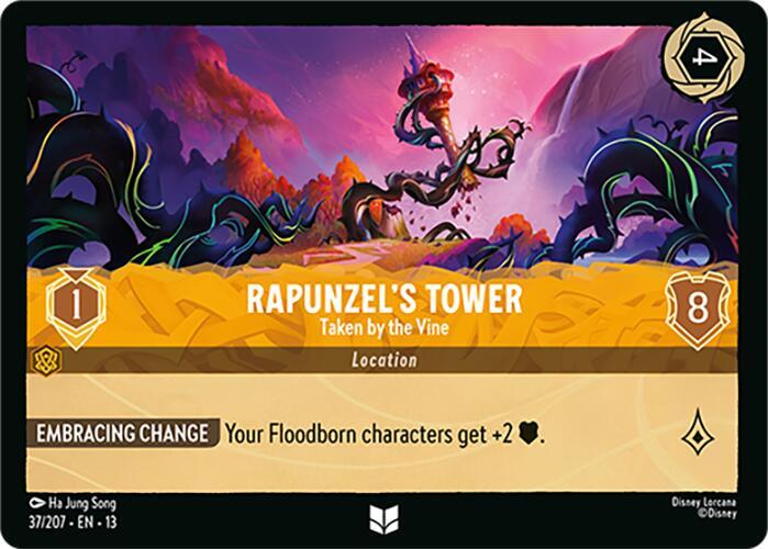 Rapunzel's Tower - Taken by the Vine - Attack of the Vine! Disney Lorcana trading card