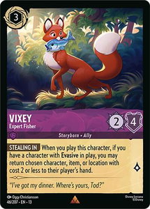 Vixey - Expert Fisher - Attack of the Vine! (13) #46/207 - Rare Disney Lorcana Trading Card