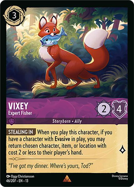 Vixey - Expert Fisher - Attack of the Vine! Disney Lorcana trading card