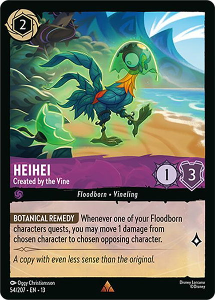 Heihei - Created by the Vine trading card from Attack of the Vine! Heihei - Created by the Vine - Attack of the Vine! Disney Lorcana trading card