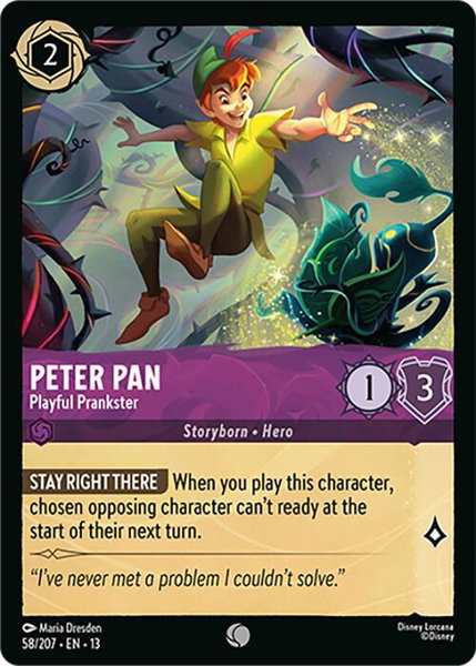 Peter Pan - Playful Prankster - Attack of the Vine! Disney Lorcana trading card