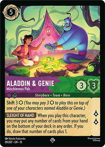 Aladdin & Genie - Mischievous Pals - Attack of the Vine! (13) #59/207 - Super Rare Disney Lorcana Trading Card