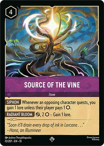 Source of the Vine - Attack of the Vine! (13) #72/207 - Super Rare Disney Lorcana Trading Card