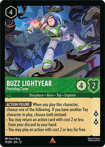 Buzz Lightyear - Providing Cover - Attack of the Vine! (13) #77/207 - Rare Disney Lorcana Trading Card