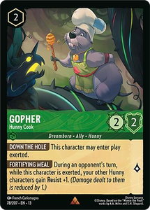 Gopher - Hunny Cook - Attack of the Vine! (13) #78/207 - Rare Disney Lorcana Trading Card