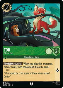 Tod - Clever Fox - Attack of the Vine! (13) #81/207 - Uncommon Disney Lorcana Trading Card