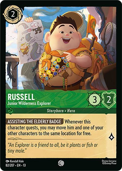 Russell - Junior Wilderness Explorer - Attack of the Vine! Disney Lorcana trading card