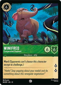Winifred - Exasperated Elephant - Attack of the Vine! (13) #84/207 - Common Disney Lorcana Trading Card