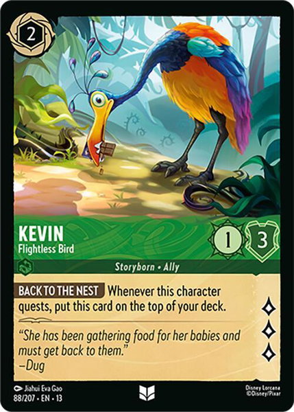 Kevin - Flightless Bird - Attack of the Vine! Disney Lorcana trading card