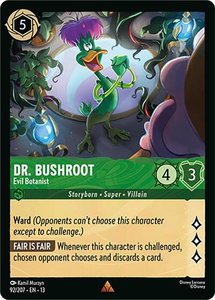 Dr. Bushroot - Evil Botanist - Attack of the Vine! (13) #92/207 - Rare Disney Lorcana Trading Card