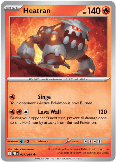 Heatran trading card from ME05: Pitch Black Heatran - ME05: Pitch Black Pokémon trading card