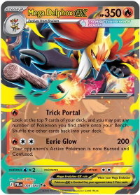 Mega Delphox ex - ME05: Pitch Black (ME05) #008/084 - Double Rare Pokémon Trading Card