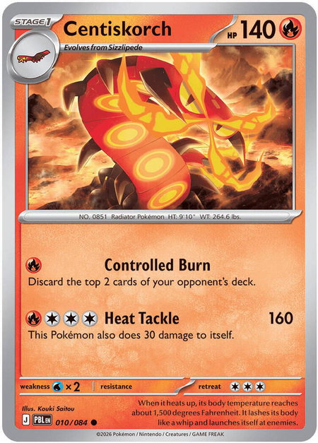 Centiskorch trading card from ME05: Pitch Black Centiskorch - ME05: Pitch Black Pokémon trading card
